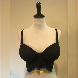Lacy black push-up club top